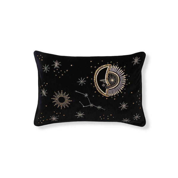 Wish Upon A Star Black Pillow