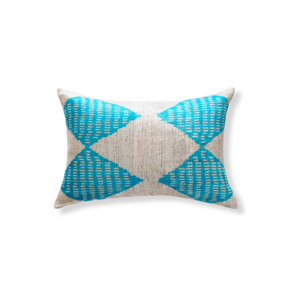 Patas Silk Ikat Lumbar Pillow