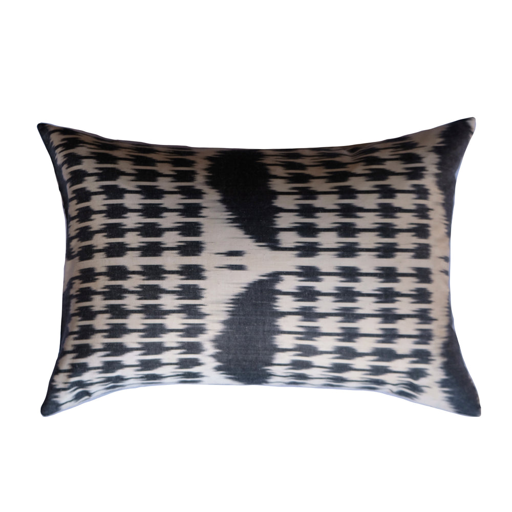 Hopa Silk Ikat Lumbar Pillow