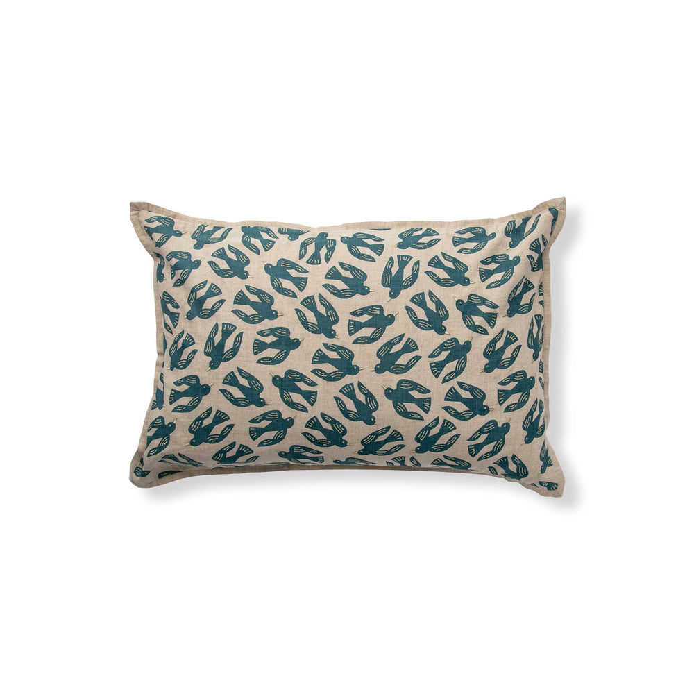 Birds Aqua Pillow